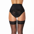Elegant Black Lace High Waist Panty - DDB