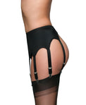 8 Strap Garter Belt With Smooth Panels - DDB
