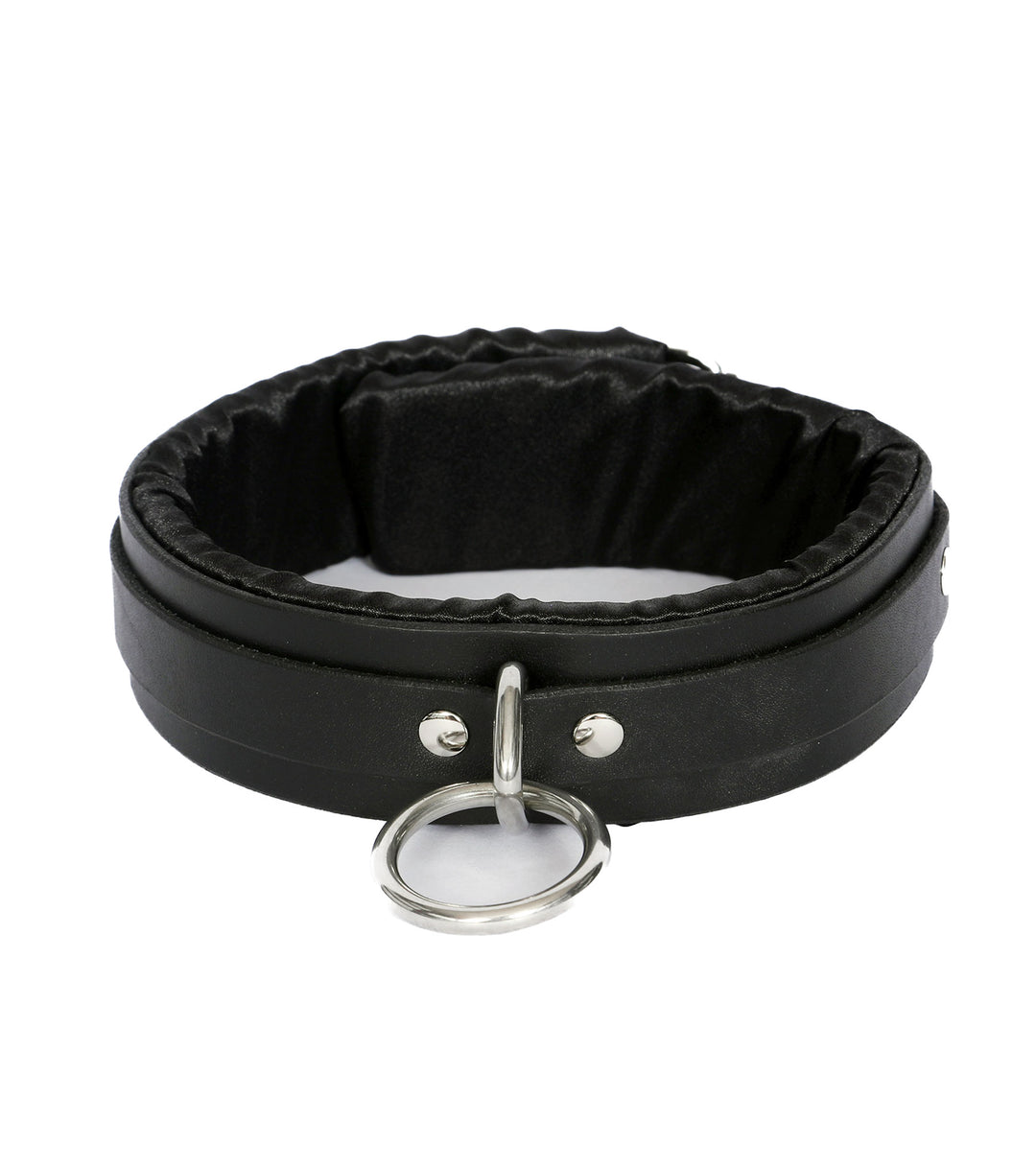 Black Satin Lined Sub Collar - Dark Desires Boutique