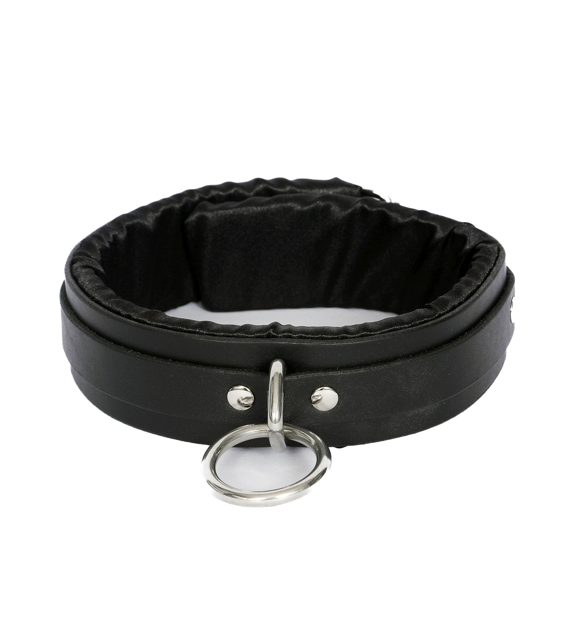 Black Satin Lined Sub Collar - Dark Desires Boutique