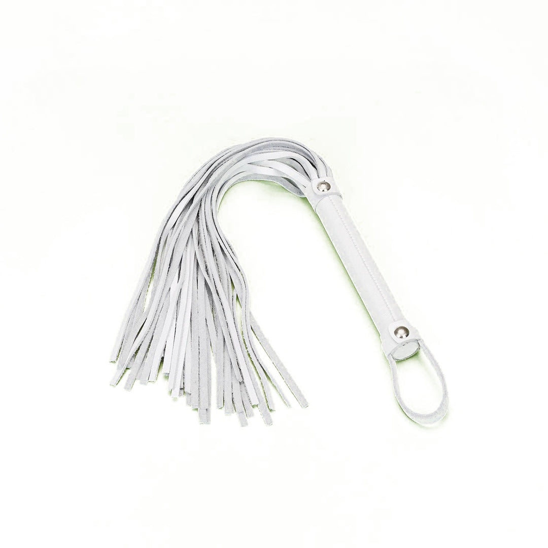 Fuji White - White Leather Flogger Whip - Beginner BDSM