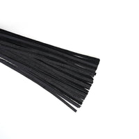 Black Leather Flogger Whip