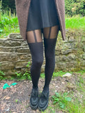 Suspender Tights - Black By Pretty Polly