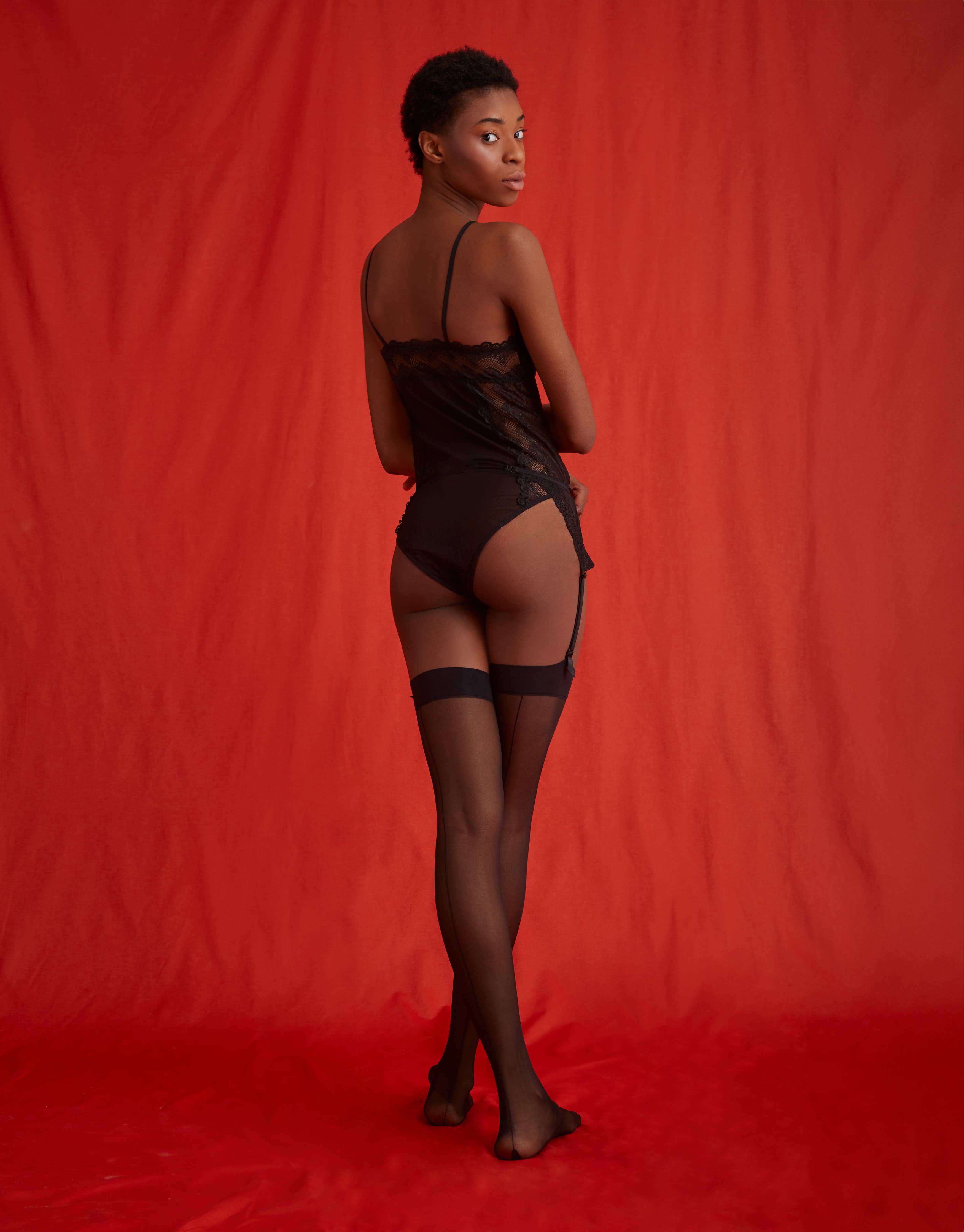 Berlin Cuban Heel Stockings - Dark Desires Boutique