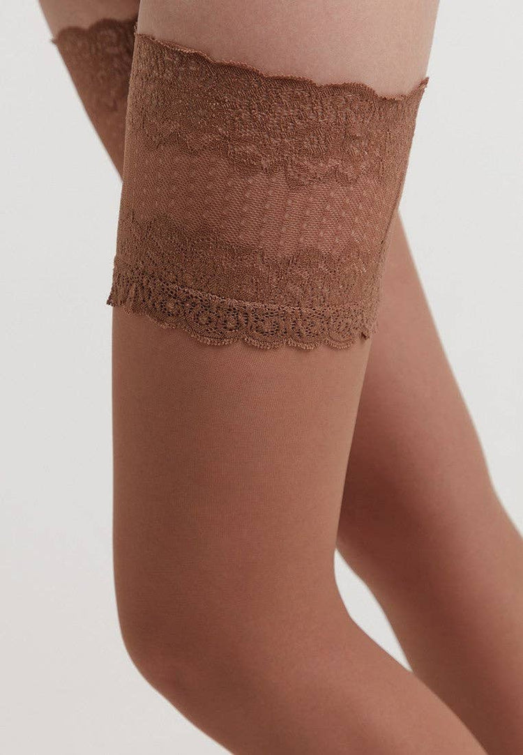 Flame Lace Top Thigh Highs - Dark Desires Boutique