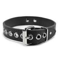 Myles Premium Full Grain Leather O Ring BDSM Collar - Dark Desires Boutique