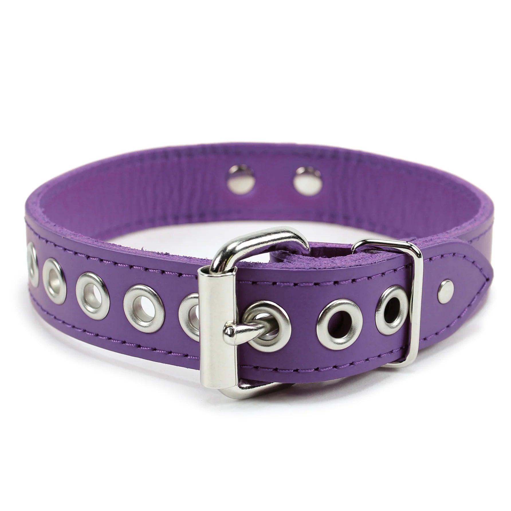 Myles Premium Full Grain Leather O Ring BDSM Collar - Dark Desires Boutique