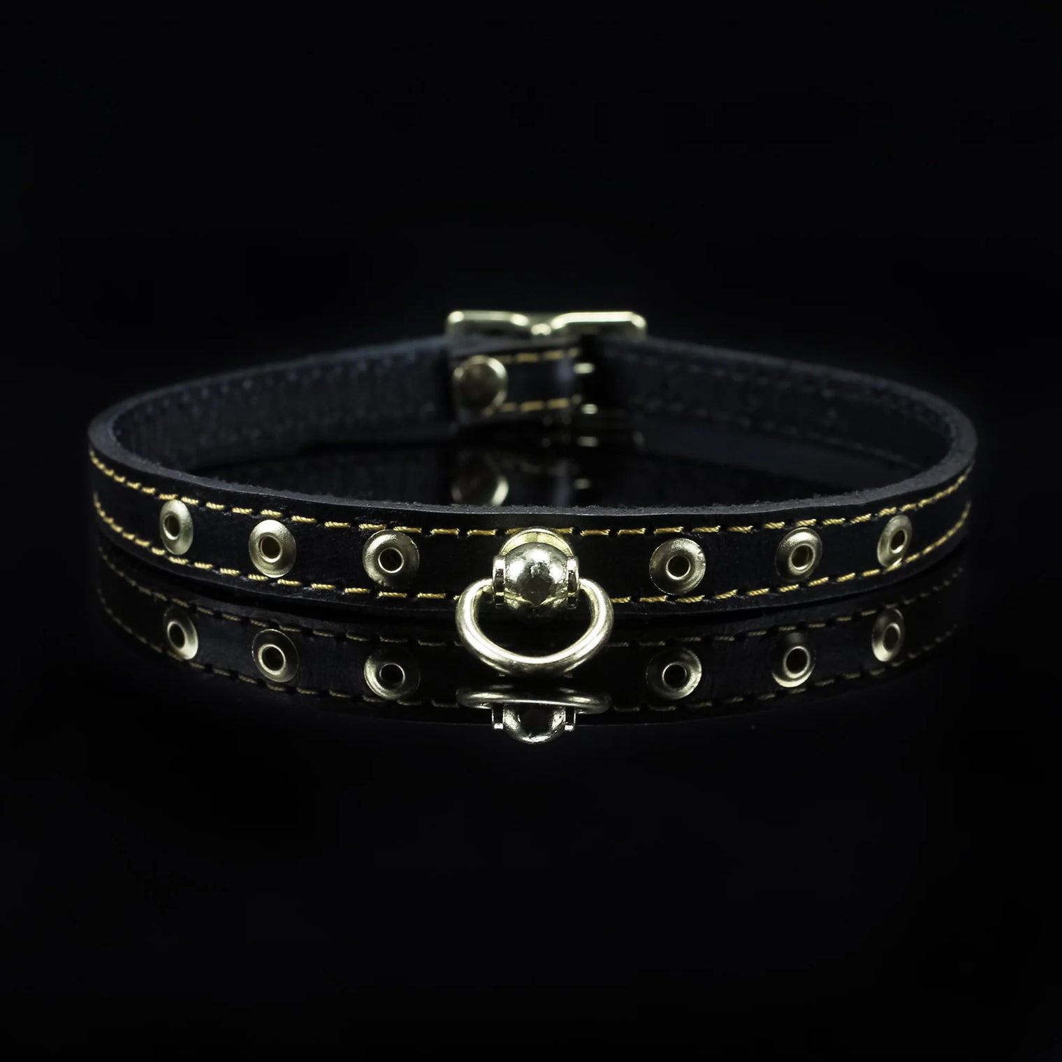 Theodora Luxury Leather Day Collar Kitten Play - Dark Desires Boutique
