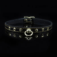Theodora Luxury Leather Day Collar Kitten Play - Dark Desires Boutique