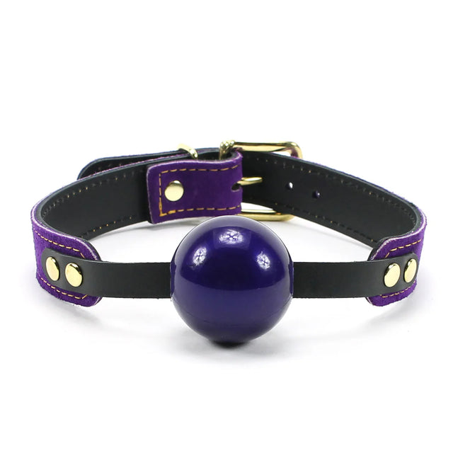 Athena - Special Edition Royal Purple Suede BDSM Ball Gag  - Dark Desires Boutique