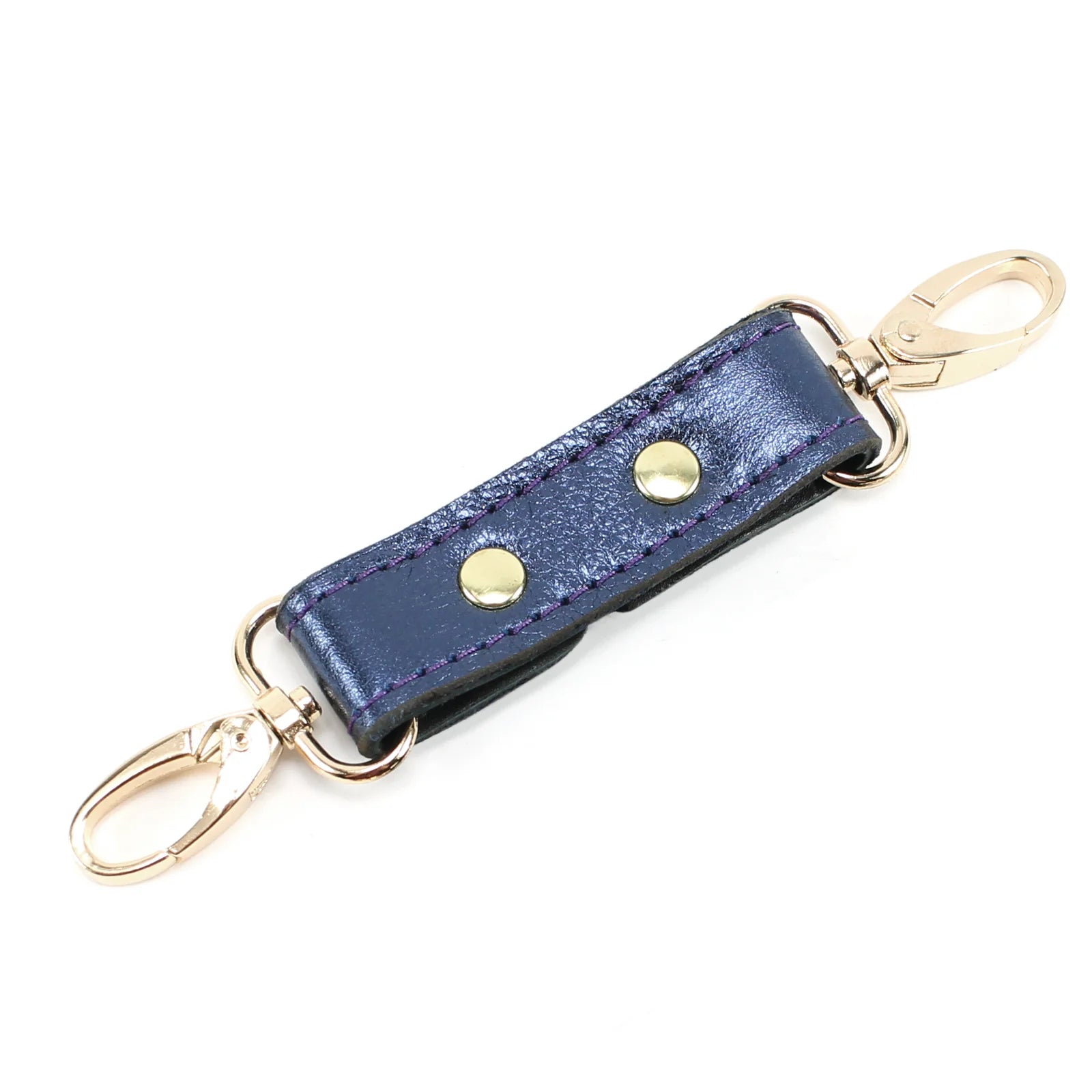 Sonya Sapphire Metallic Special Edition Leather Bondage Wrist and Ankle Restraint Set - Dark Desires Boutique