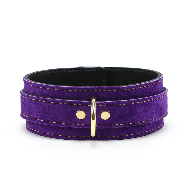 Athena Luxury Suede Special Edition Collar & Leash Set - Dark Desires Boutique