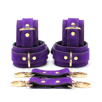 Athena Royal Purple Suede Restraint Collection - Dark Desires Boutique