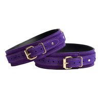 Athena - Special Edition Royal Purple Suede Thigh Restraints - Dark Desires Boutique