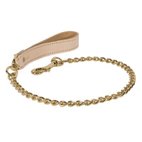 Galen - Champagne Padded Leather Locking Collar & Leash Set - Dark Desires Boutique