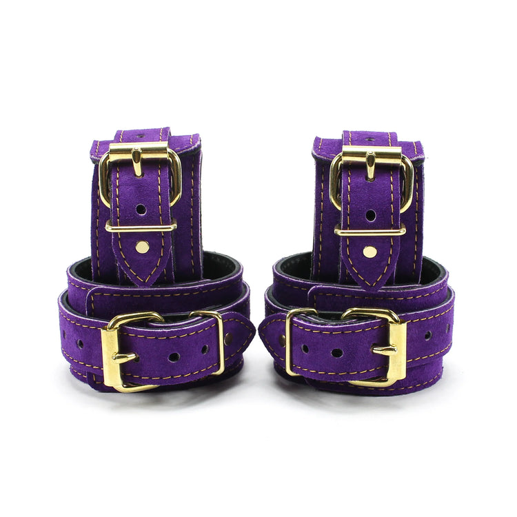 Athena Luxury Suede Special Edition Wrist & Ankle Cuff Set - Dark Desires Boutique