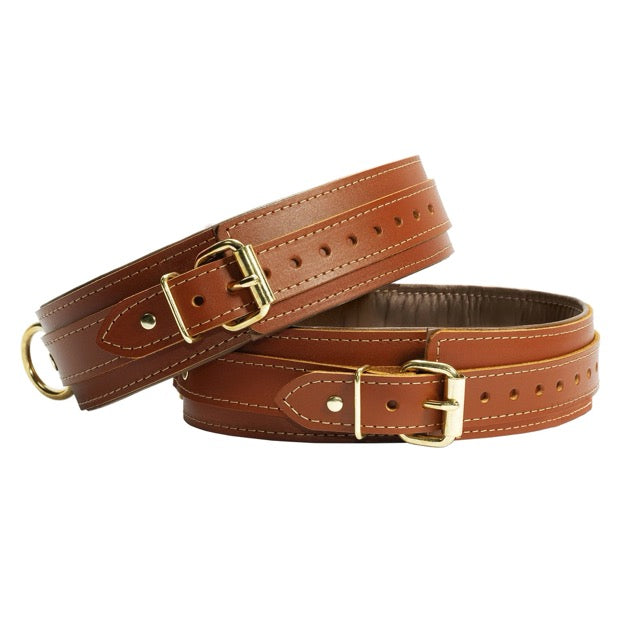 Finn -  Leather BDSM Thigh Restraints Dark Desires Boutique