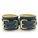 Theodora - Black and Gold Leather Restraint Collection- Dark Desires Boutique