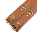 Finn - Mocha Padded Leather Wrist and Ankle Restraints - Dark Desires Boutique