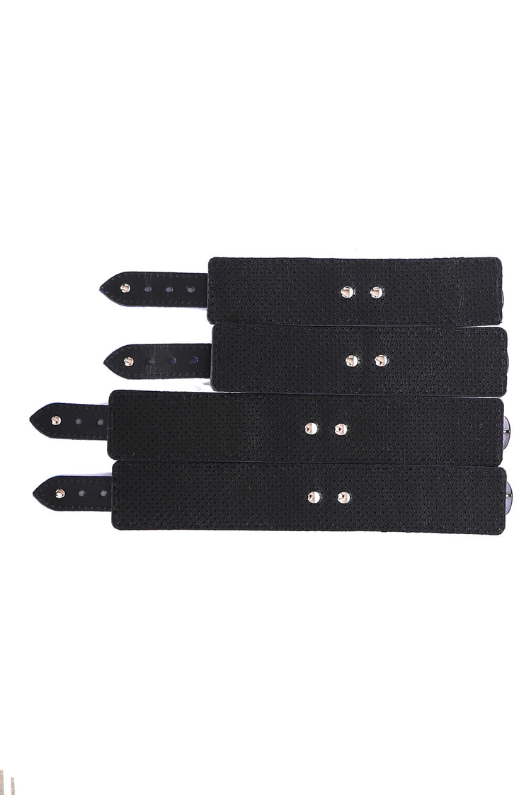 Suede Wrist and Ankle Cuff Set - Dark Desires Boutique