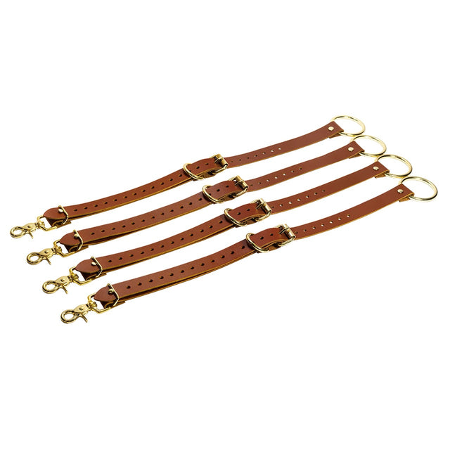 Mocha Leather Adjustable Straps - Bed Restraints