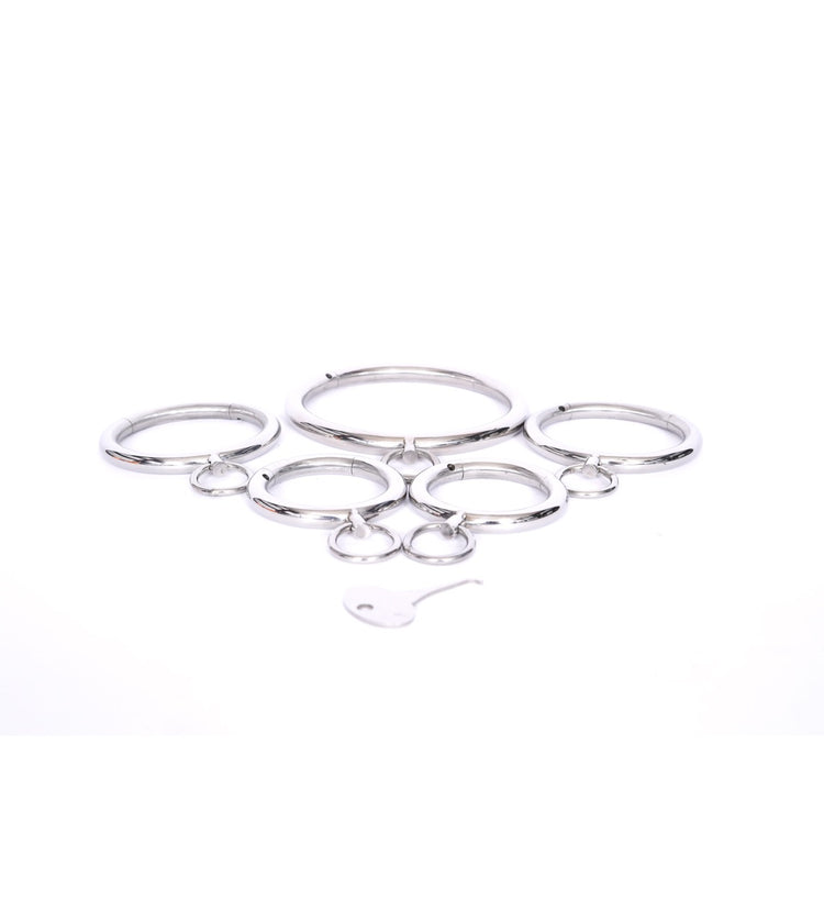 Eris’ Chaotic Caress Rings - Stainless Steel BDSM Ring Set- Dark Desires Boutique