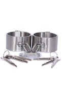 Liluri’s Starlit Caress - 1.6" (4cm) Stainless Steel Wrist Cuffs - Dark Desires Boutique