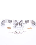 Stainless Steel Locking Wrist Cuffs - Dark Desires Boutique