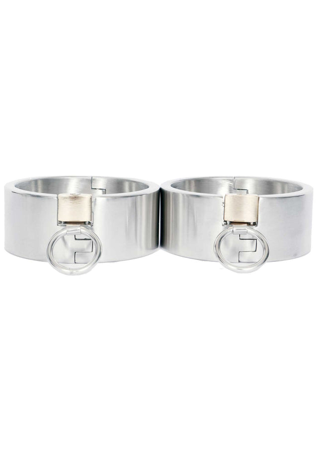 Stainless Steel Bondage Cuffs - BDSM at Dark Desires Boutique