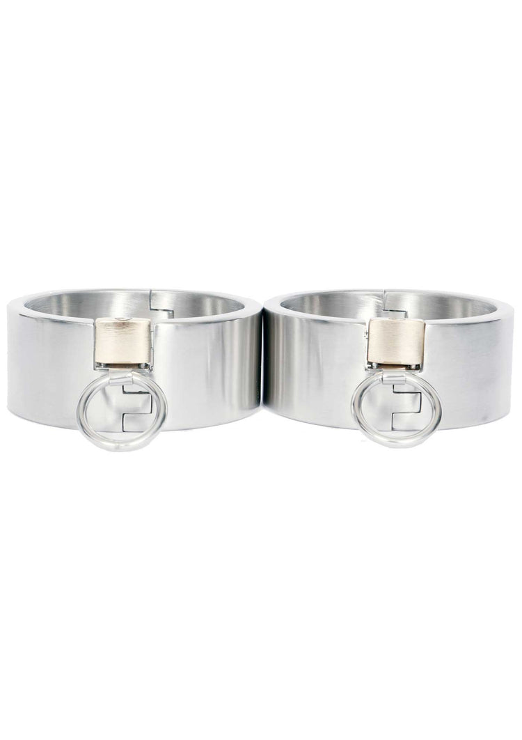Stainless Steel Bondage Cuffs - BDSM at Dark Desires Boutique