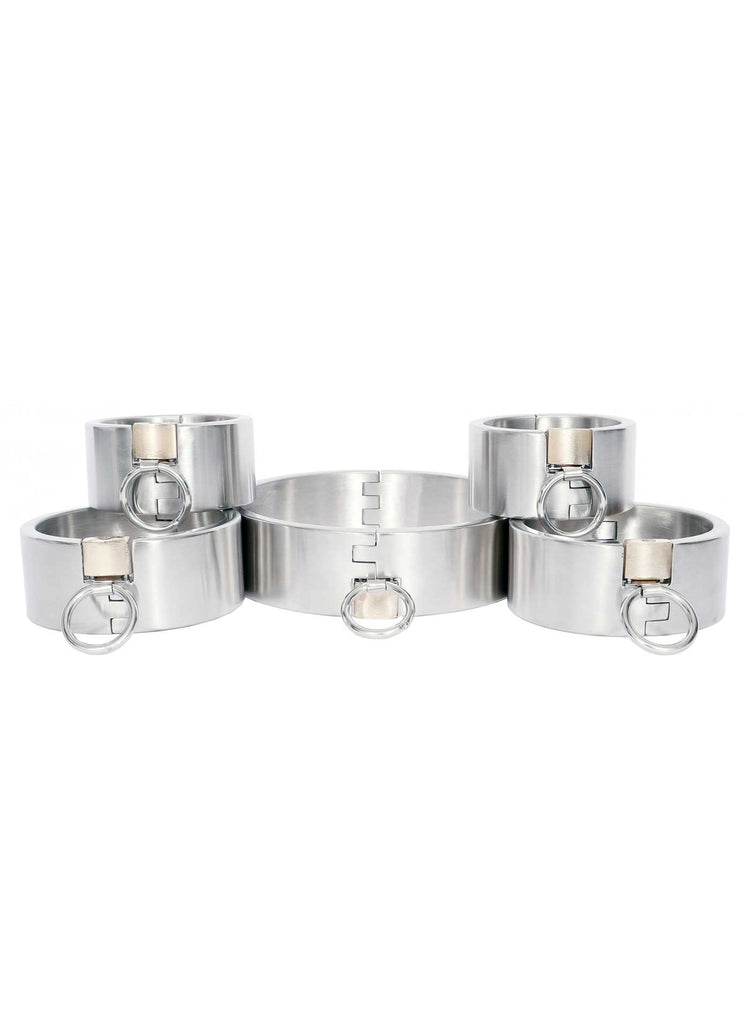 Anahita’s Radiant Restraints Collection 1.6 Inch (4cm) - Stainless Steel Bondage Set - Dark Desires Boutique