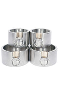 Stainless Steel BDSM Cuffs and Collar Collection 2 Inch (5cm) - Dark Desires Boutique