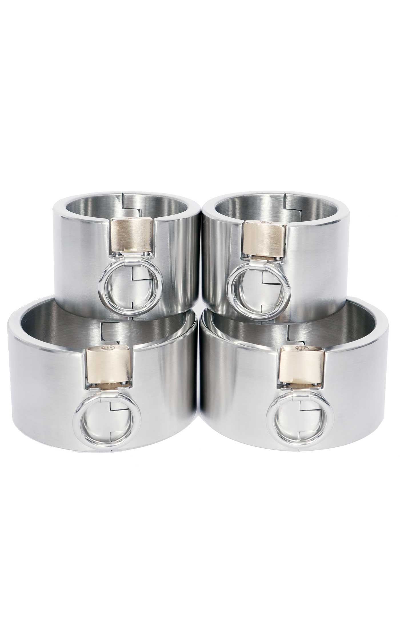 Stainless Steel BDSM Cuffs and Collar Collection 2 Inch (5cm) - Dark Desires Boutique