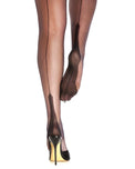 Fully Fashioned Atlanta Heel Nylon Stockings by Gio - Dark Desires Boutique
