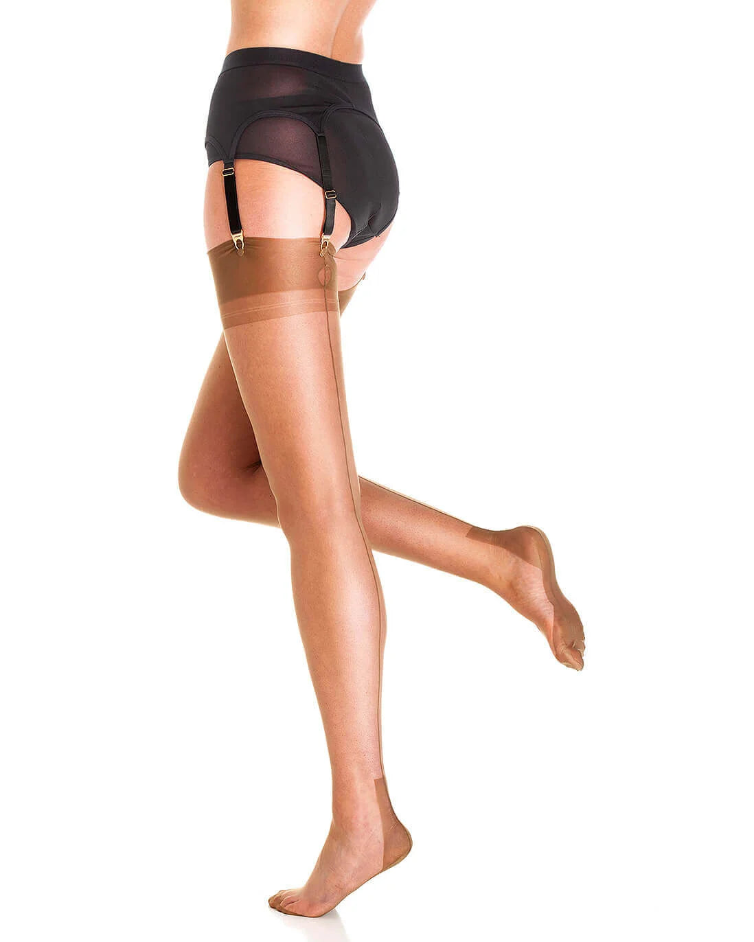 Fully Fashioned Havana Heel Nylon Stockings by Gio - Dark Desires Boutique