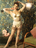 Glamour Seamed Stockings Champagne/Latte - Dark Desires Boutique